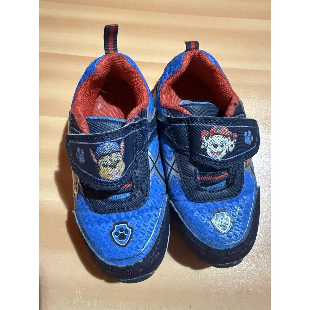 3/$15 Paw Patrol Kids Sneakers Boys 8 Blue Red Shoes